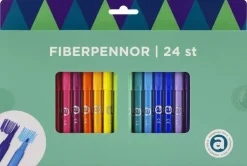Fiberspetspenna 24 färger