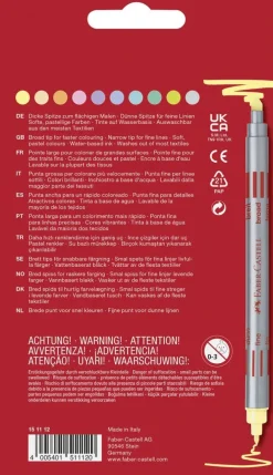 Fiberspetspenna dubbelspets Kameleont 10 pastellfärger