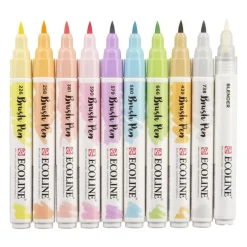 Fiberspetspenna Ecoline Brush Pen 10-pack pastell