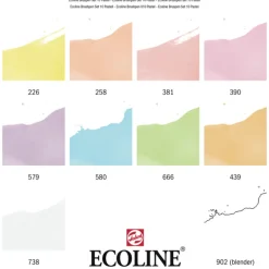 Fiberspetspenna Ecoline Brush Pen 10-pack pastell