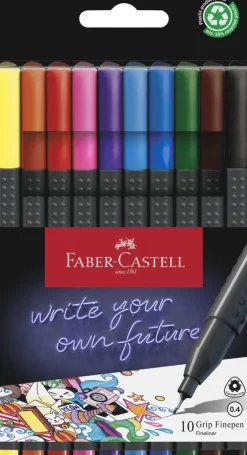 Fiberspetspenna Grip Finepen 10 färger