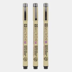 Fiberspetspenna Pigma Micron 3-pack svart