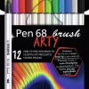 Fiberspetspenna Stabilo Pen68 Brush Arty 12 färger