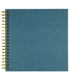 Fotoalbum 245x245mm spiral vita blad blågrön