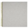Fotoalbum 330x330mm spiral vita blad grå