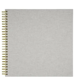 Fotoalbum 330x330mm spiral vita blad grå