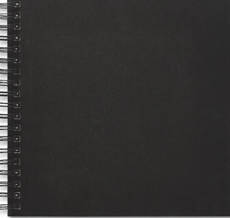 Fotoalbum 245x245mm spiral vita blad svart