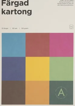 Färgad kartong A5 120g 60 ark