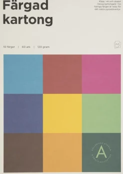 Färgad kartong A4 120g 60 ark
