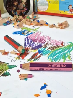 Färgpenna Stabilo Woody 3in1 duo 5-pack