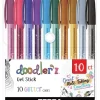 Gelpenna Zebra Doodler'z glitter 10 färger