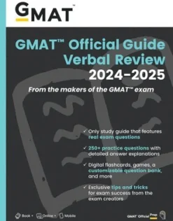 GMAT Official Guide Verbal Review 2024-2025: Book + Online Question Bank
