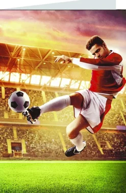 Gratulationskort med kuvert - Fotbollsspelare