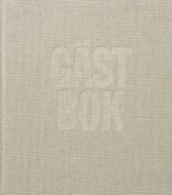 Gästbok 210x240mm textil beige