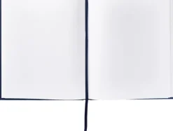 Gästbok 210x240mm textil blå