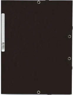 Gummibandsmapp A4 3-klaff kartong svart