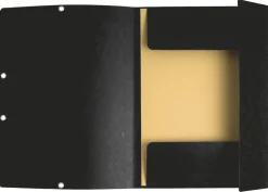 Gummibandsmapp A4 3-klaff kartong svart