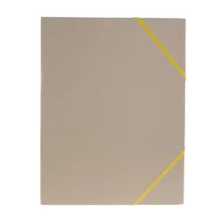 Gummibandsmapp A4 natur gult band