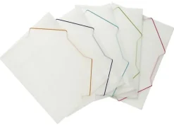 Gummibandsmapp A4 plast transparent med färgad snodd