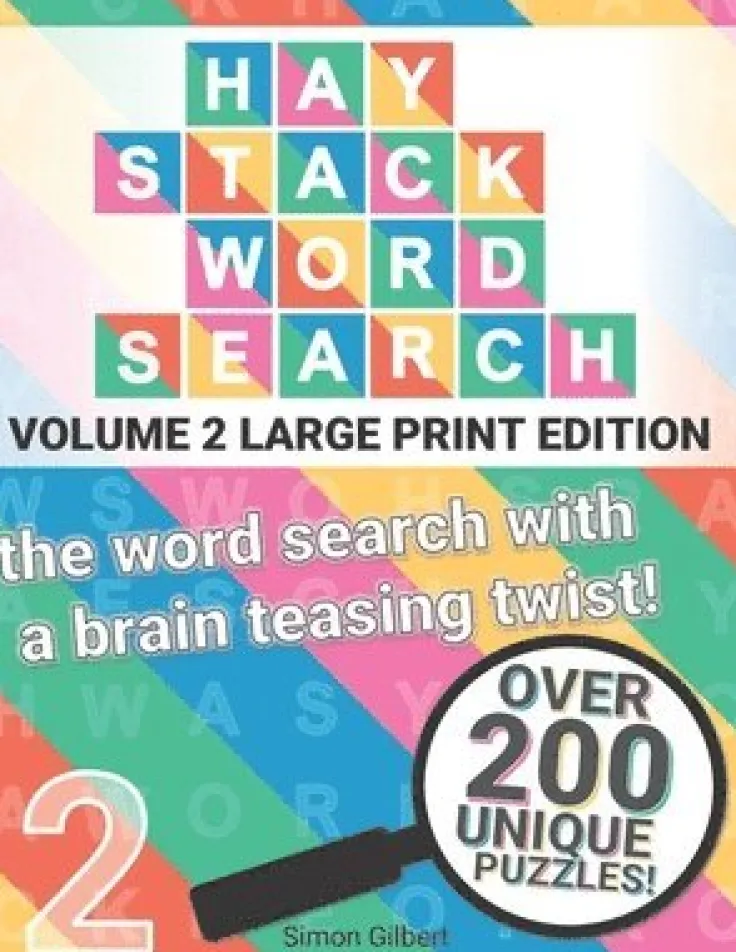 Haystack Wordsearch (LARGE PRINT): Volume 2 - the word search with a brain teasing twist!