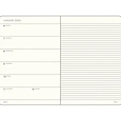 Kalender 2025 A5 Vecka/Sida notes Apricot
