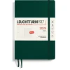 Kalender 2025 A5 Vecka/Sida notes soft Forest Green
