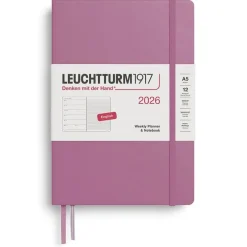Kalender 2026 A5 Weekly Planner & Notebook Dusty Rose