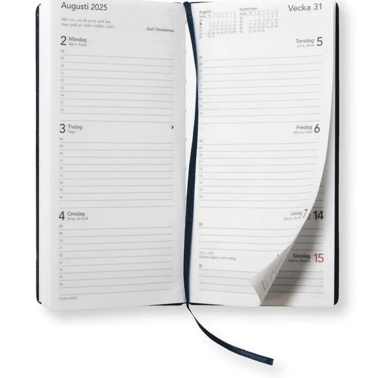 Kalender 2025 Akademialmanackan marinblå