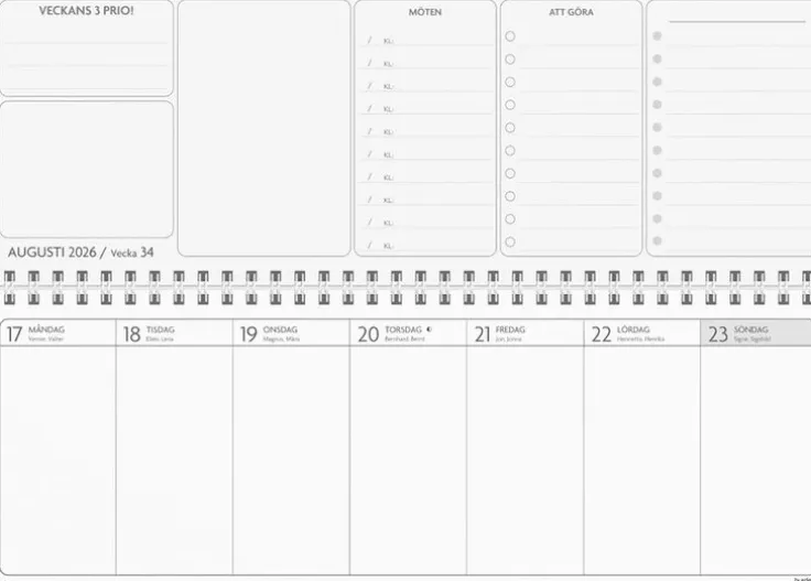 Kalender 2026 Bordsalmanackan Få det gjort