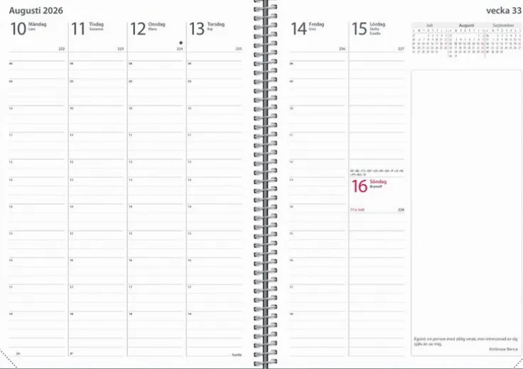 Kalender 2026 Business Twist blå