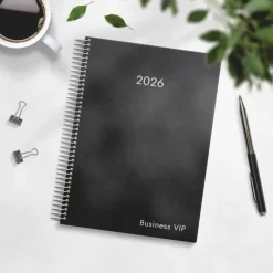 Kalender 2026 Business VIP svart konstläder