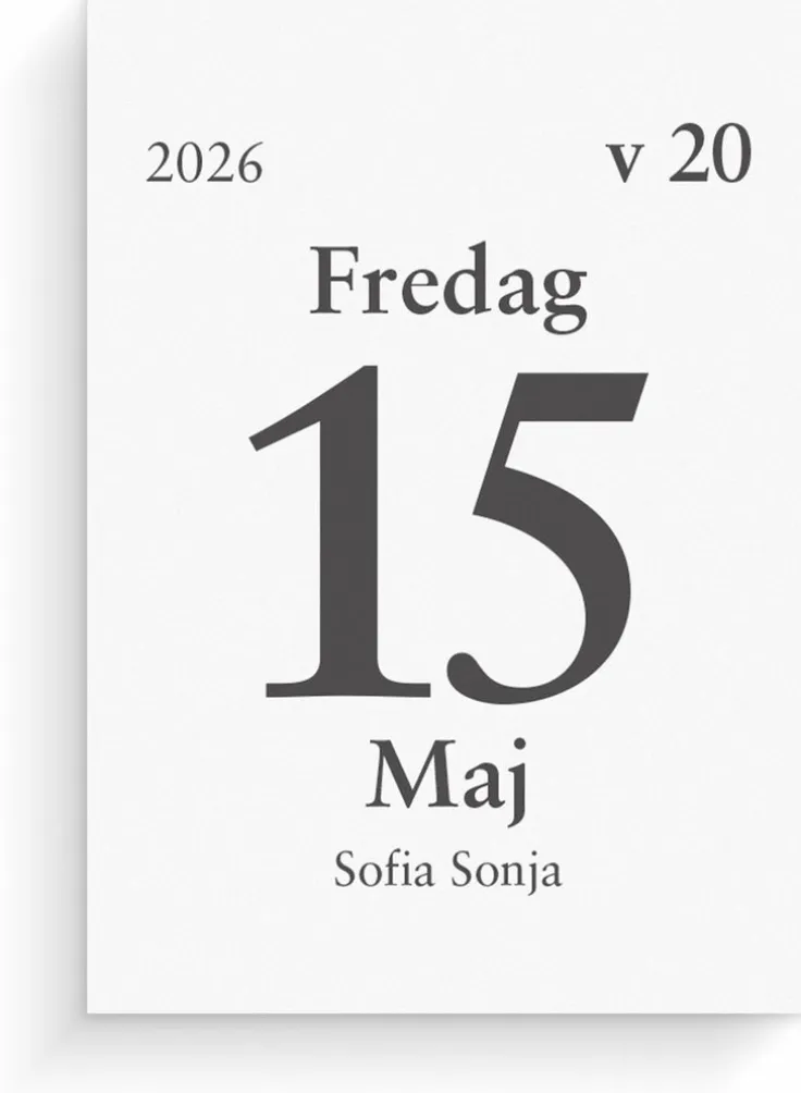 Kalender 2026 Dagblock 75x107 mm