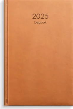 Kalender 2025 Dagbok cognac konstläder