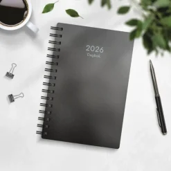Kalender 2026 Dagbok svart PP-plast