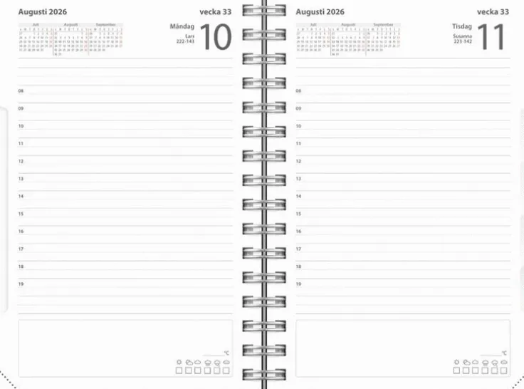 Kalender 2026 Dagbok Textile svart