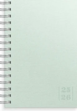 Kalender 2025-2026 Dagbok Textile grön