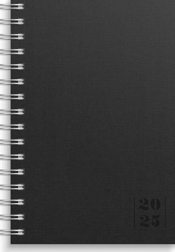 Kalender 2025 Dagbok Textile svart