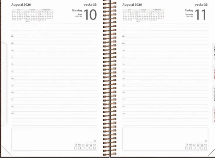 Kalender 2026 Dagbok Twist brun