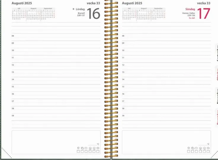 Kalender 2025 Dagbok Twist grön