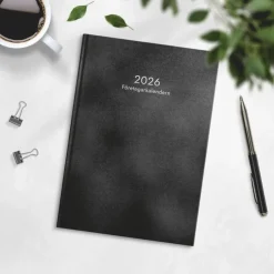 Kalender 2026 Företagarkalendern svart konstläder