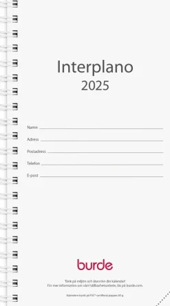Kalender 2025 Interplano refill