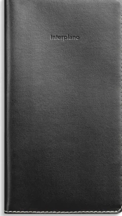 Kalender 2025 Interplano svart konstläder