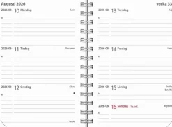 Kalender 2026 Leader Textile svart