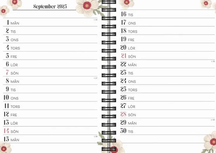 Kalender 2025 Life Planner Floral