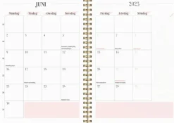 Kalender 2025-2026 Life Planner Pink Horisontell