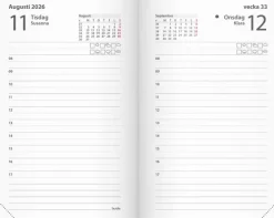 Kalender 2026 Lilla Agendan svart konstläder