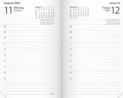 Kalender 2025 Lilla Agendan svart konstläder