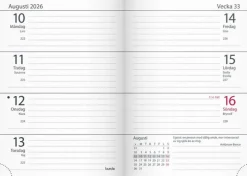 Kalender 2026 Lilla Fickdagboken svart plast