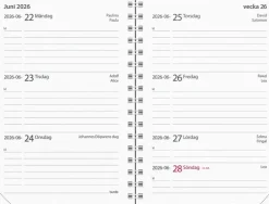 Kalender 2025-2026 Lilla Studieåret Basic plast svart