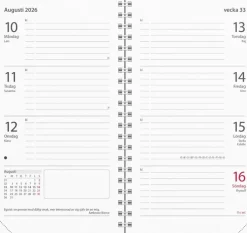 Kalender 2026 Master svart konstläder